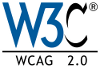 logo for W3C WCAG 2.0 barrier free